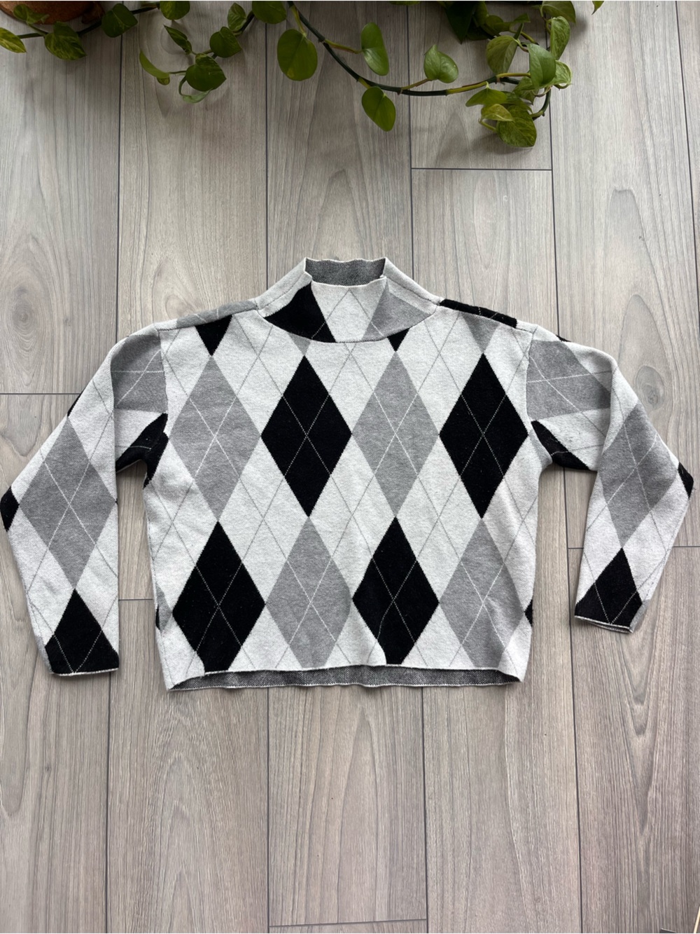 Maeve by Anthropologie Turtleneck Argyle Sweater